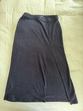 Abercrombie & Fitch Black Ribbed Knit Skirt